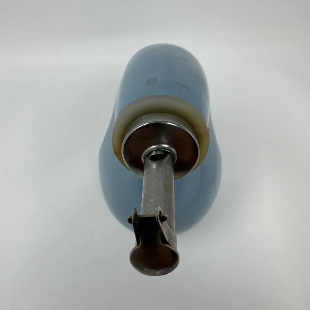 Rachael Ray Ceramic EVOO Oil and Vinegar Dispensing Bottle, Agave Blue